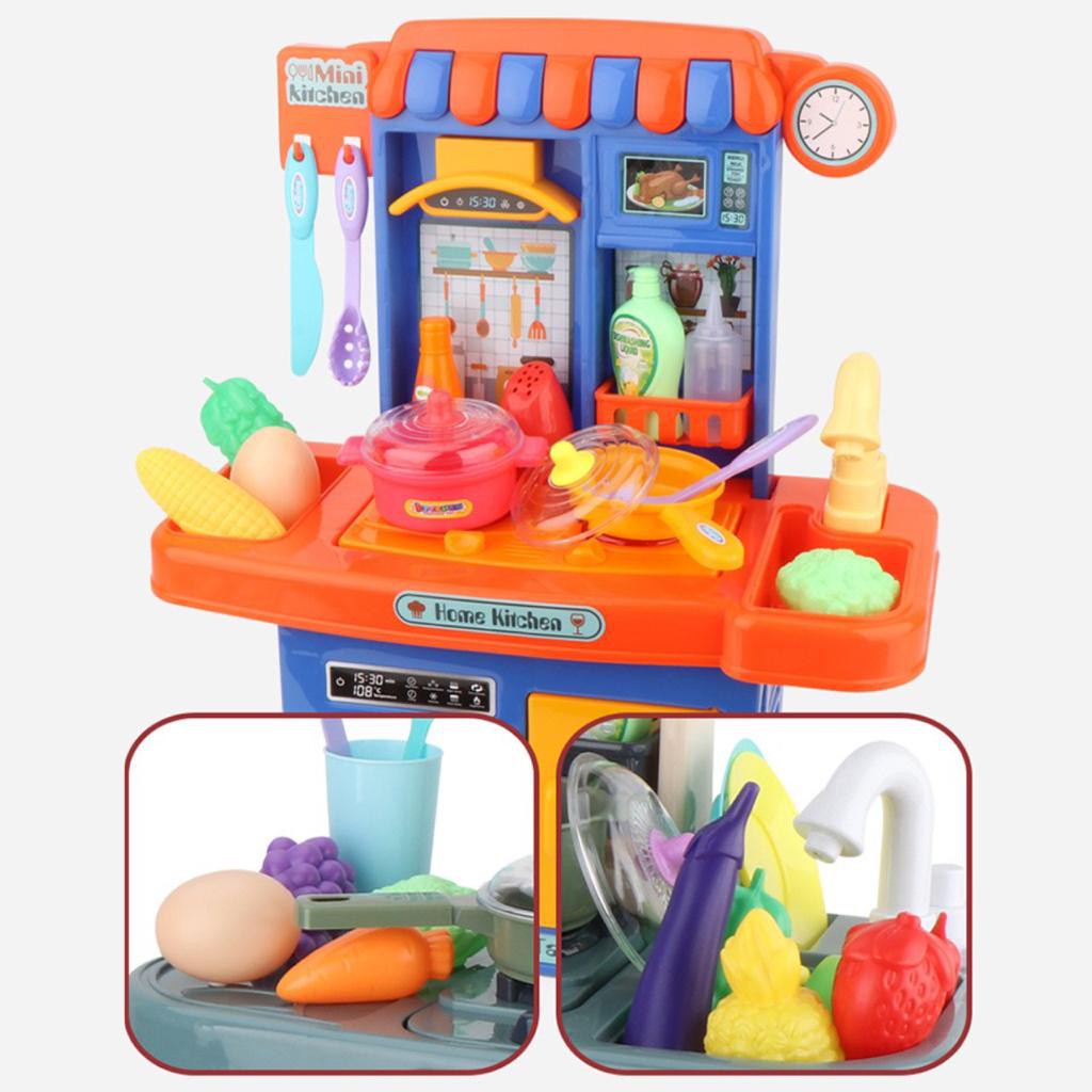 [FUNNY]Mainan Anak Kitchen Set Spray Mist Mini 33pcs / Mainan Masak Kompor Bisa Kluar Uap