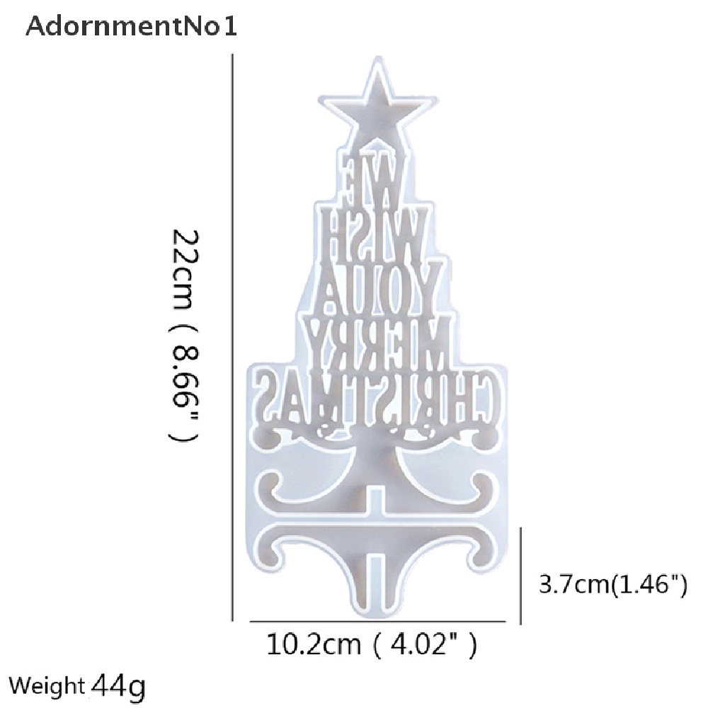 (AdornmentNo1) Cetakan Resin Epoksi DIY Bentuk Pohon Natal / Tulisan Bahan Silikon Untuk Dekorasi