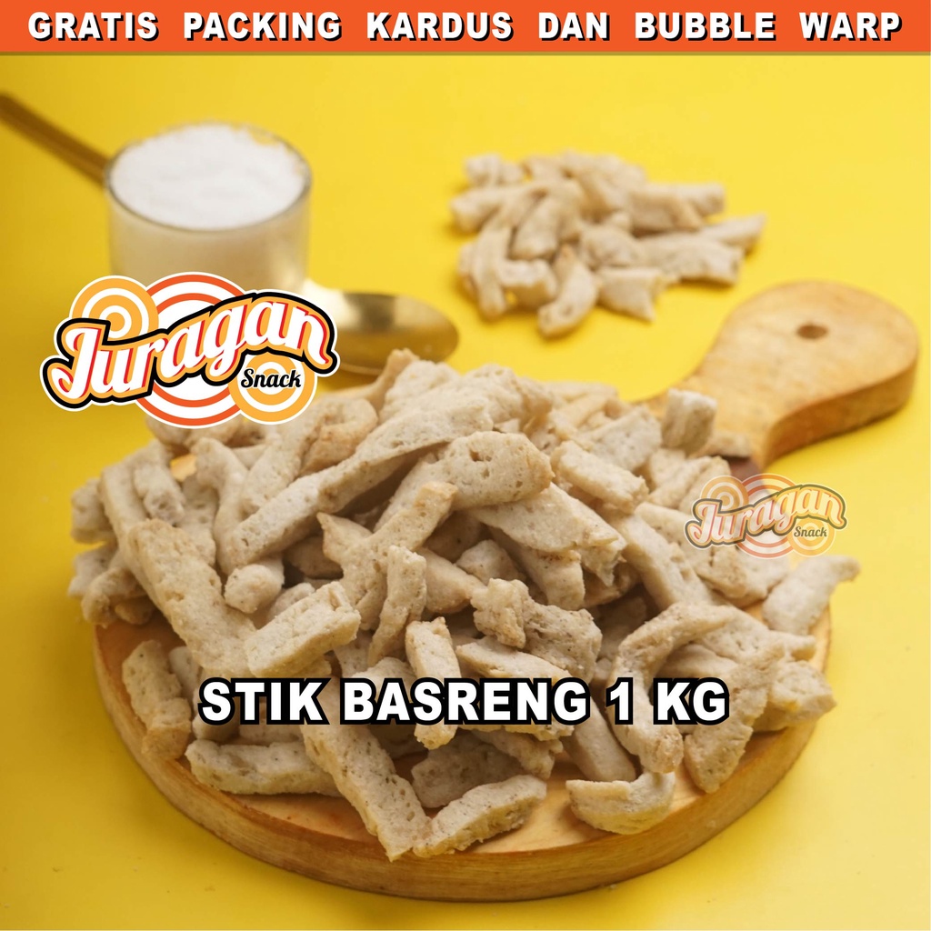 STIK BASRENG ASIN 1 KG BASO GORENG snack kiloan makanan ringan jajanan cemilan camilan asin gurih murah