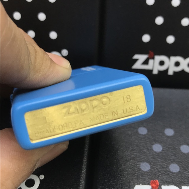 Zippo Matte Warna Biru Muda Grade Ori