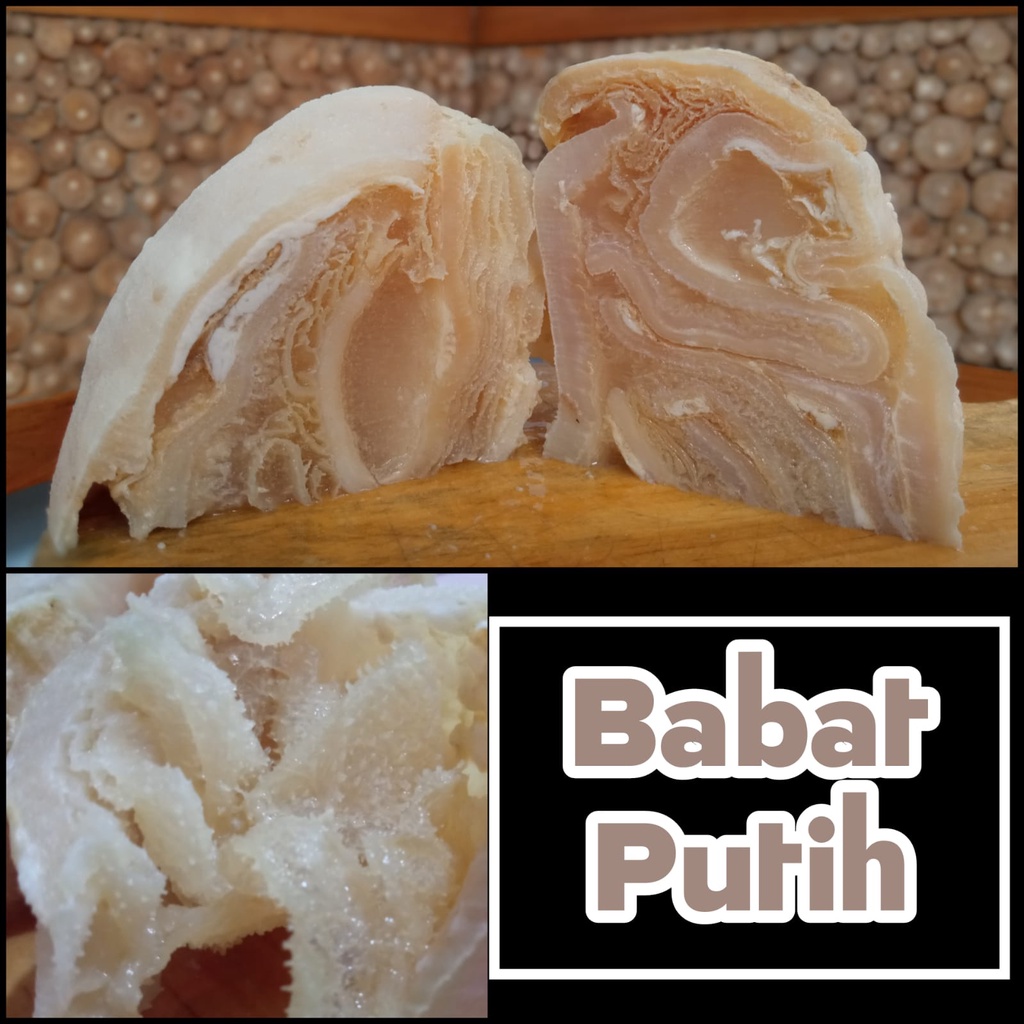 FROZEN FOOD BABAT PUTIH SAPI DAGING SAPI HALAL KEMASAN 500GRAM - DISASS JOGJA