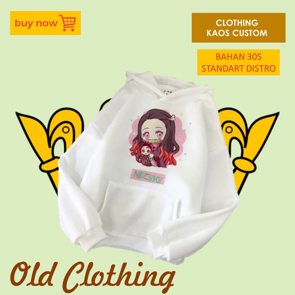 Hoddie Anime Demon Slayer Nezuko Kamado Hoodie Wanita Hodie Pria Keren