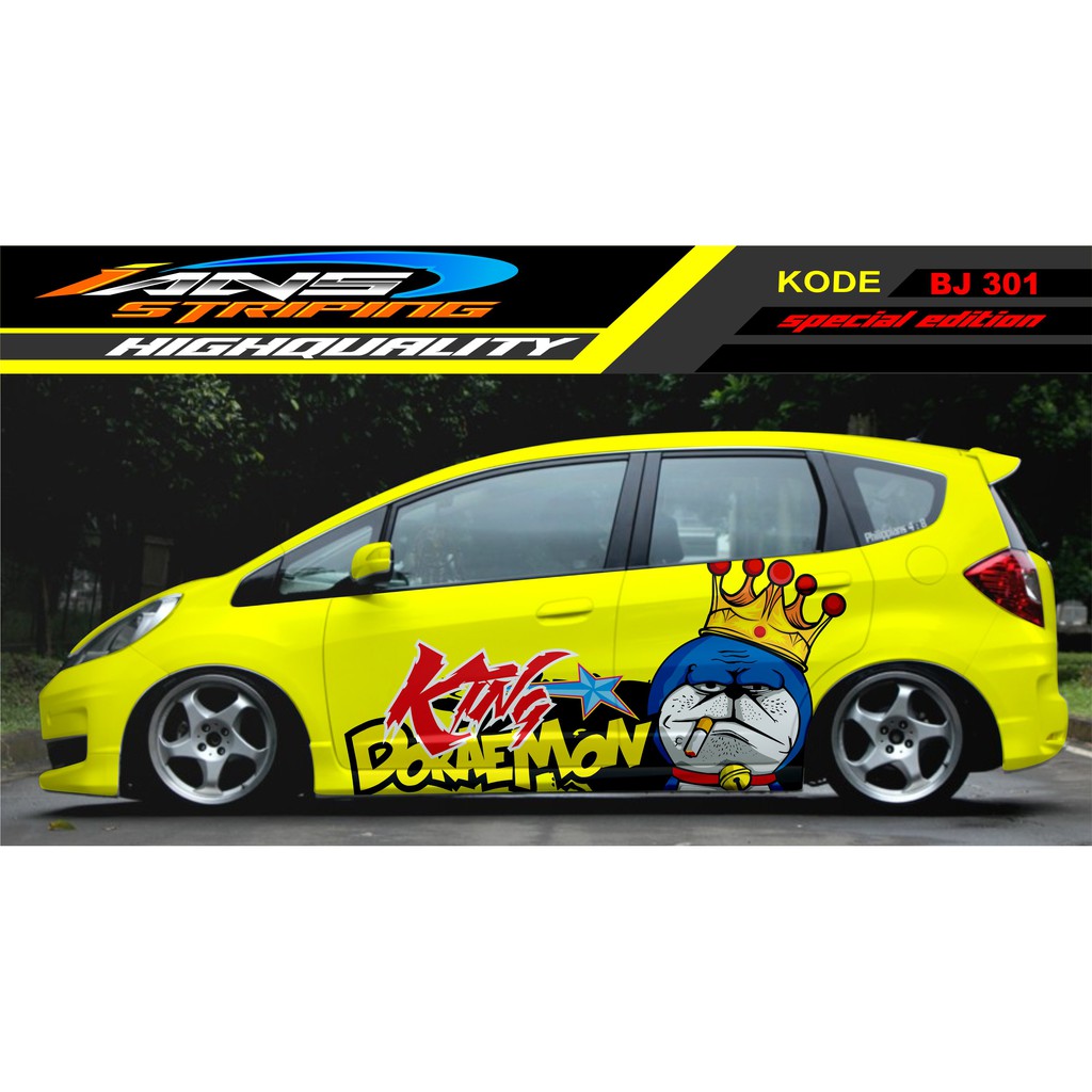 STIKER MOBIL JAZZ , AGYA , BRIO / DECAL STICKER MOBIL / STIKER MOBIL / STIKER DORAEMON