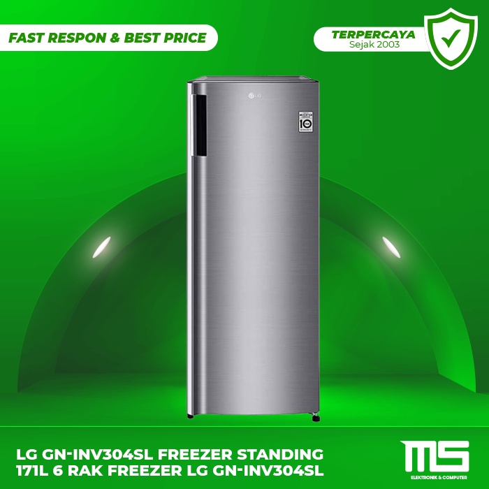 LG GN-INV304SL Freezer Standing 171L 6 Rak Freezer LG GN-INV304SL