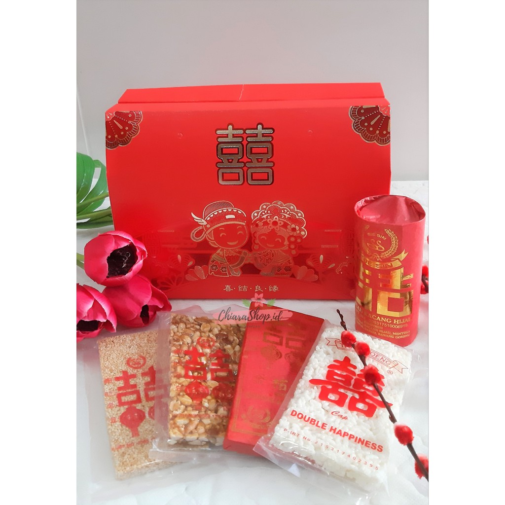 

Paper Bag Tutup 25cm Motif Shuang Xi untuk Sangjit/Tea Pai/Tinjing/ Goodie Bag Sangjit