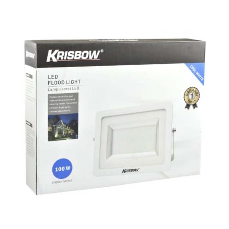 KRISBOW LAMPU SOROT LED 100W PUTIH IP65/ACE FLOOD LIGHT LED 100W SMD IP65/ACE LAMPU SOROT/ACE LAMPU JALAN/ACE LAMPU GUDANG/ACE LAMPU HEAVY DUTY/ACE LAMPU OUTDORR/ACE LAMPU SOROT KOLAM