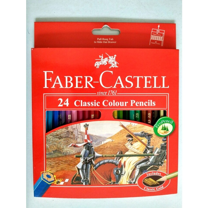 

WARNAPENSIL- PENSIL WARNA FABER CASTELL 24 WARNA/ 24 COLOUR PENCILS -PENSIL WARNA