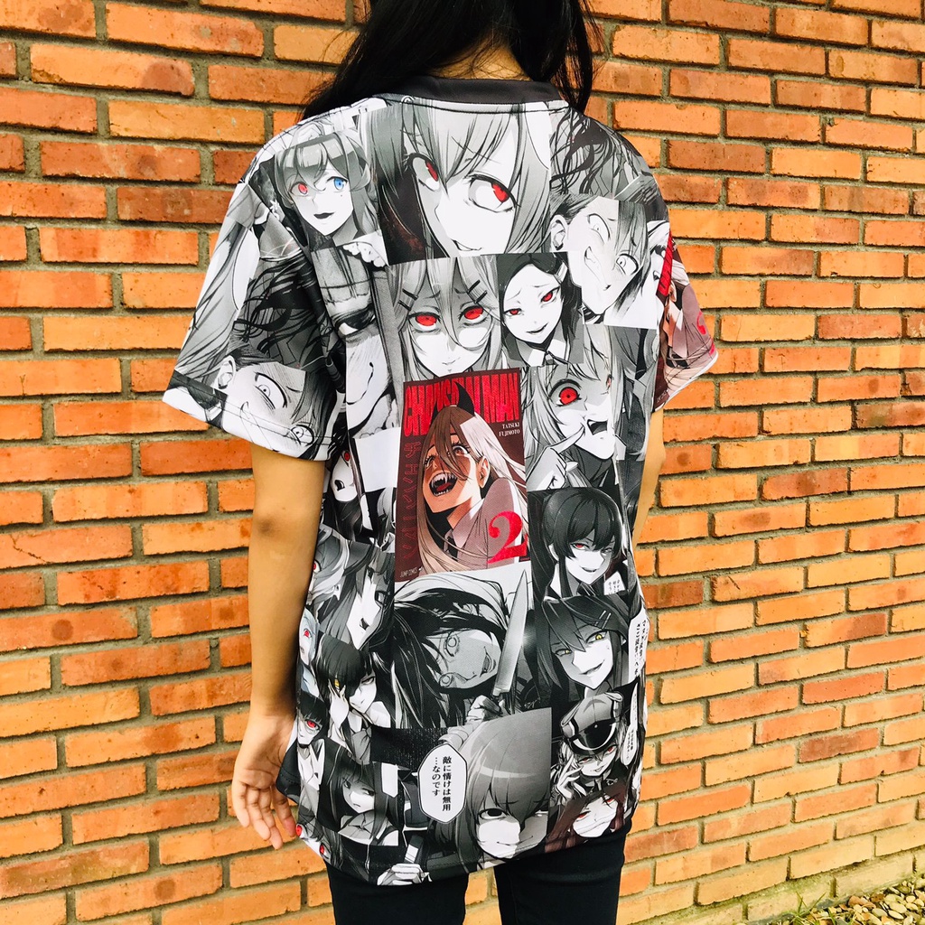 Tshirt Yandere Chainsaw Man Fullprint Premium Unisex Anime Manga