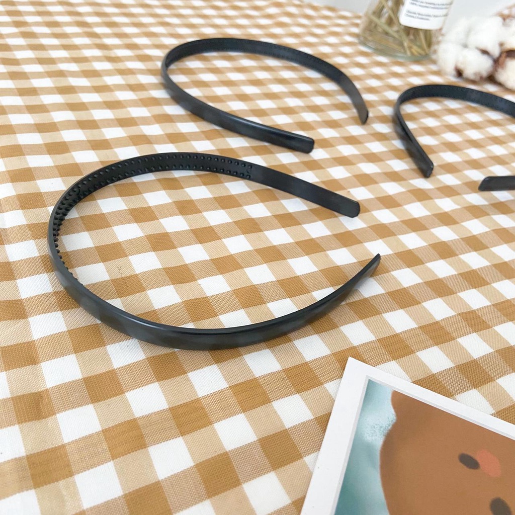 BANDO BANDANA TIPIS POLOS WARNA HITAM BANDANA FASHION WANITA TERMURAH BISA COD