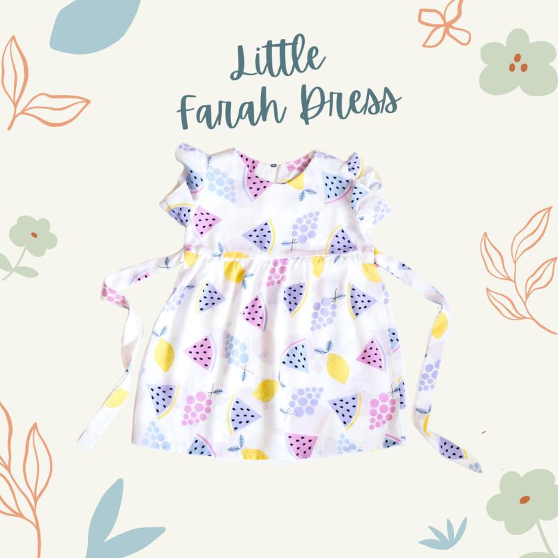 Litte Farah Dress | Dress Anak Rayon Premium | Baju Couple Ibu Anak
