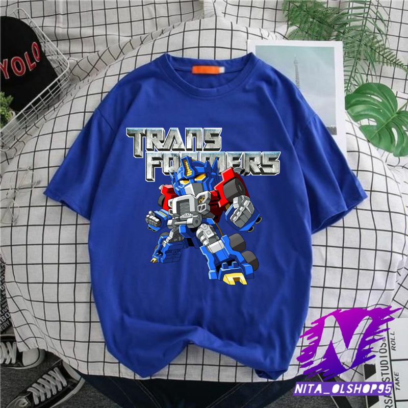 baju anak transpormer kaos anak robot transpormers animasi lucu kaos atasan anak