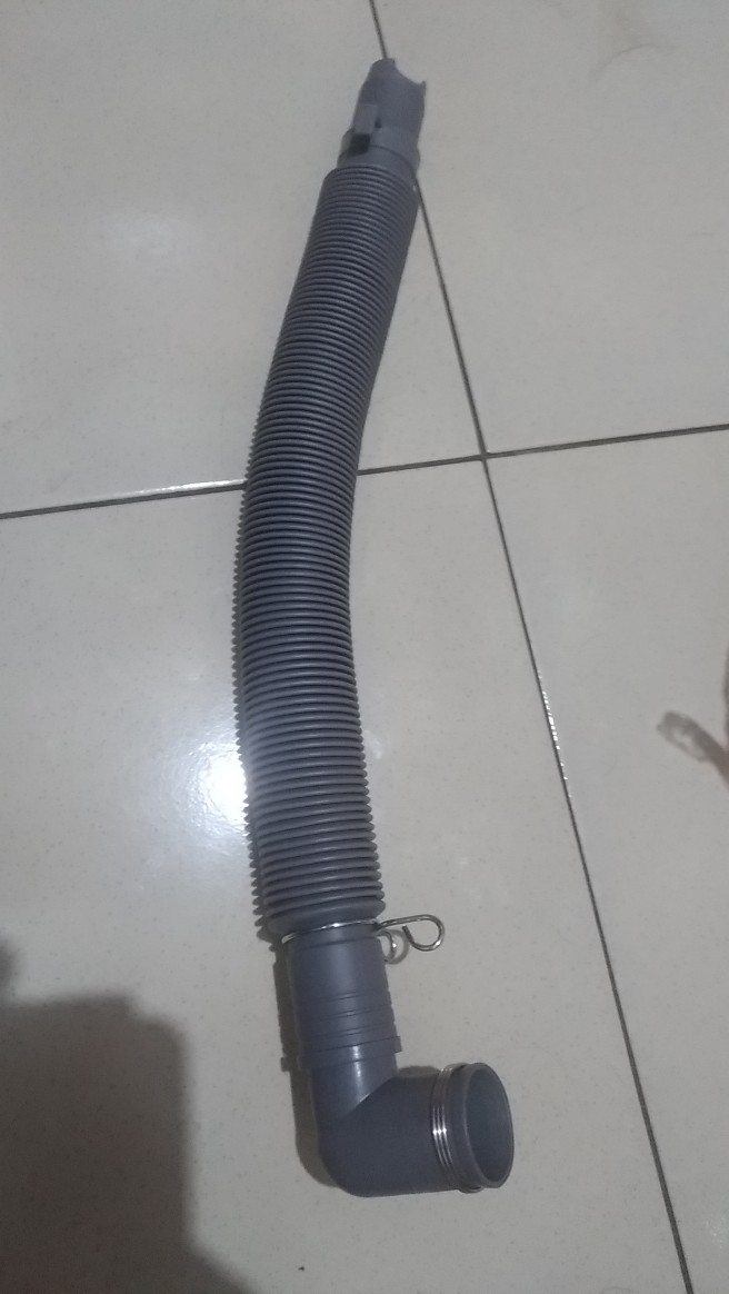 Selang Pembuangan Mesin Cuci Otomatis Panasonic Flexible Drain Hose Panjang Abu-abu