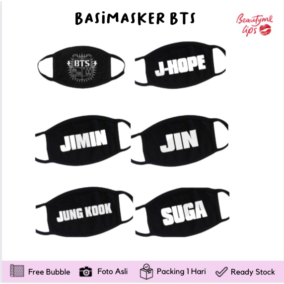 BTS MASKER / Masker kain boyband / masker motif korea / masker kain