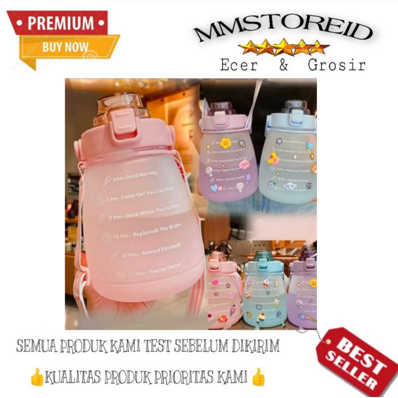 MM - Botol Minum Kekinian 1.3Liter Gradiasi Pastel Motivasi / Botol Minum Anak 1300 ml Botol Gemoy K