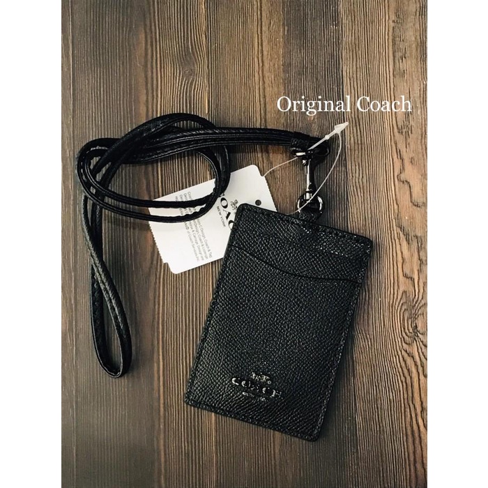 

Coach Lanyard Id Case Original Metal Edition Black