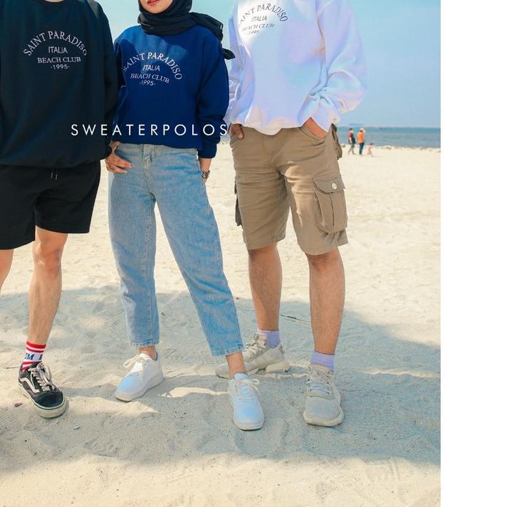 ✳ SWEATERPOLOSID Basic Sweater Saint Paradiso (Bordir) M-XXL (Pria & Wanita) ➺