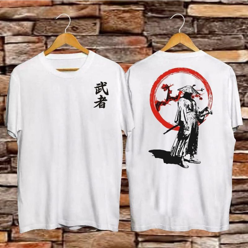 KAOS WUTZE RED CIRCLE//KAOS SAMURAI JAPAN//KAOS HITAM