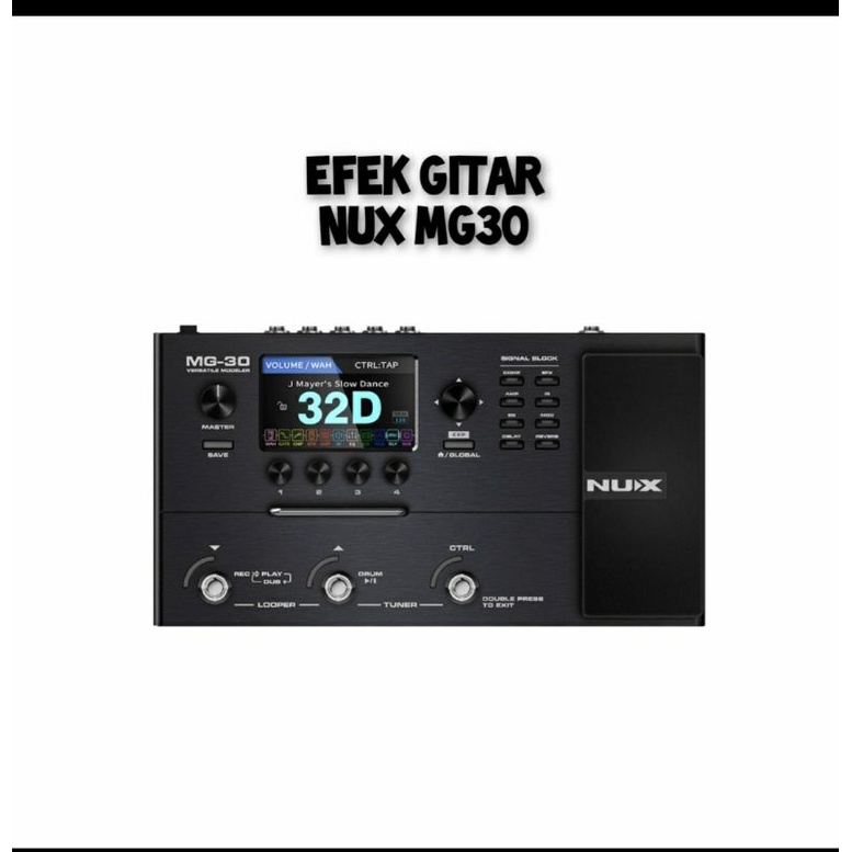 Efek effek gitar Nux mg30 original Nux mg30 efek gitar modeler pedal