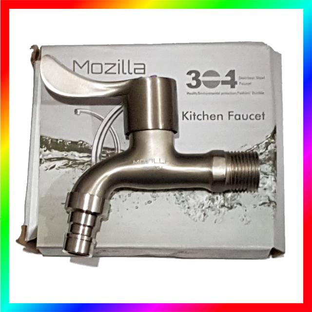 KERAN KRAN AIR TEMBOK MOZILLA 1/2 INCI 304 STAINLESS