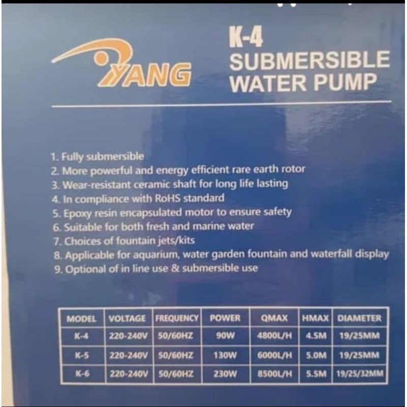 YANG Power Head Kolam K-4