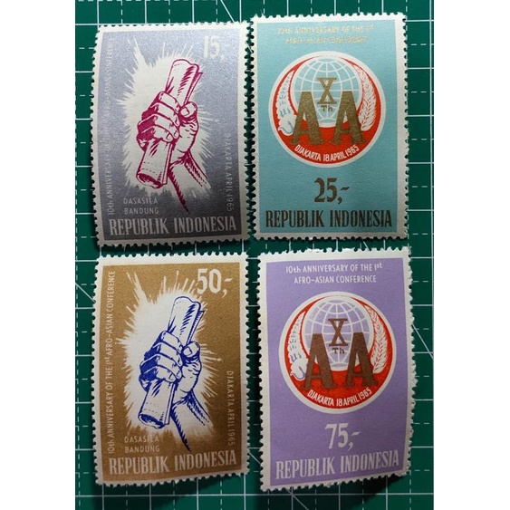 

Prangko Lawas RI Set Lengkap 10 Tahun Konperensi Asia Afrika Thn 1965