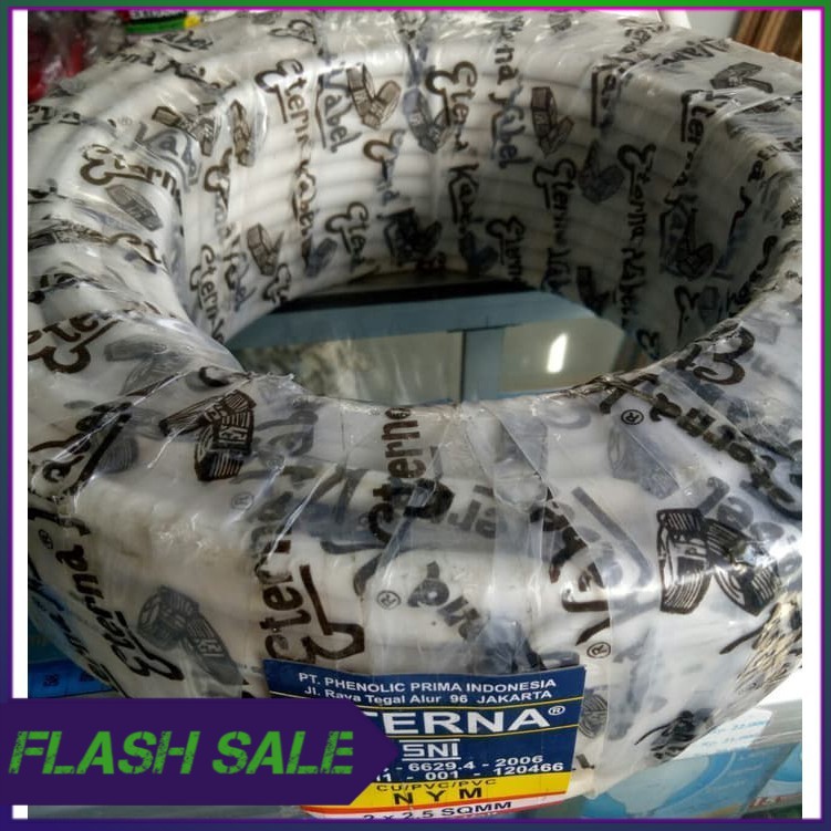 KABEL ETERNA NYM 2x2 5   KABEL LISTRIK ETERNA NYM 2x2 5  PER ROLL 50 M