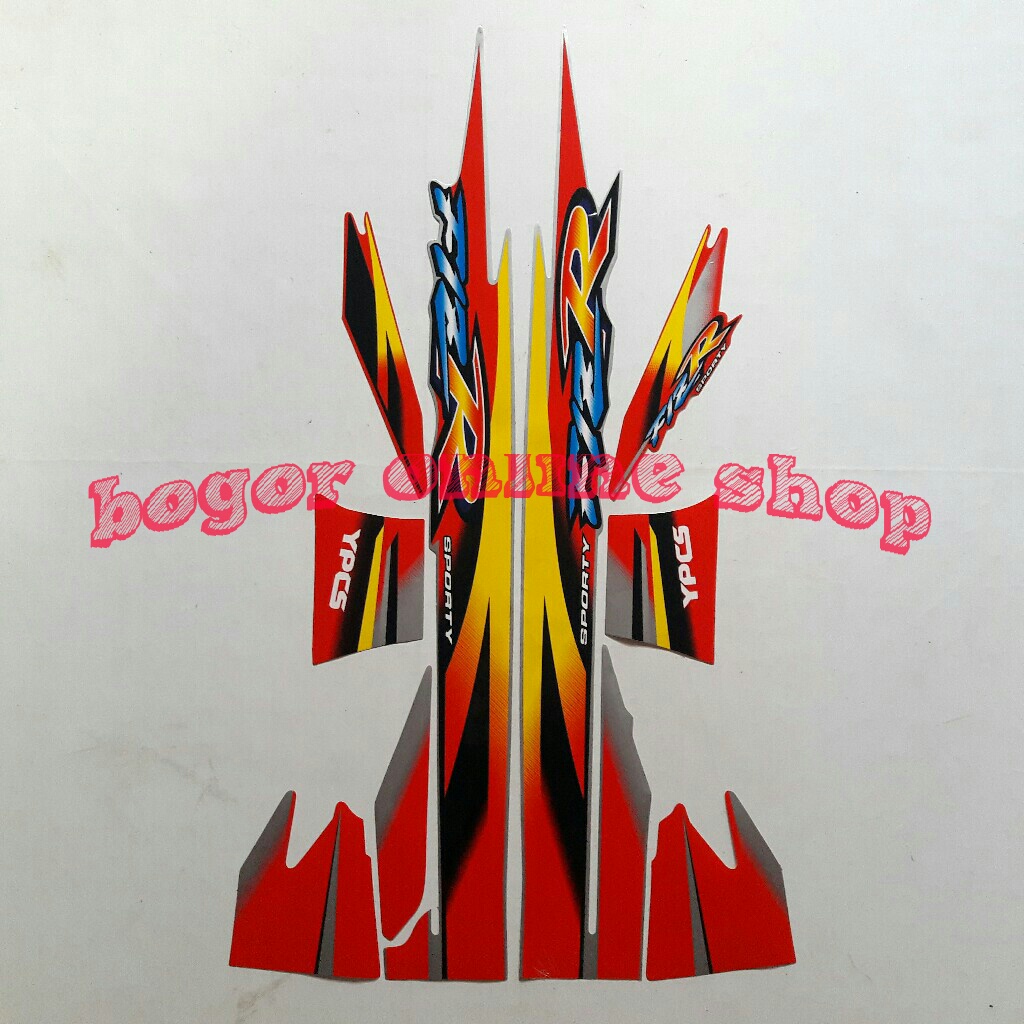 Stiker motor f1zr limited edition 1999 silver-merah