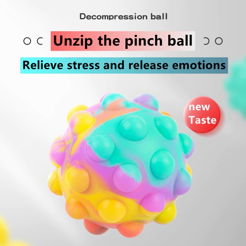 GS8e Foxmind Squishy Anti Stress Pop It 3d Decompression Ball Silicone - 43r - Multi-color Or-i