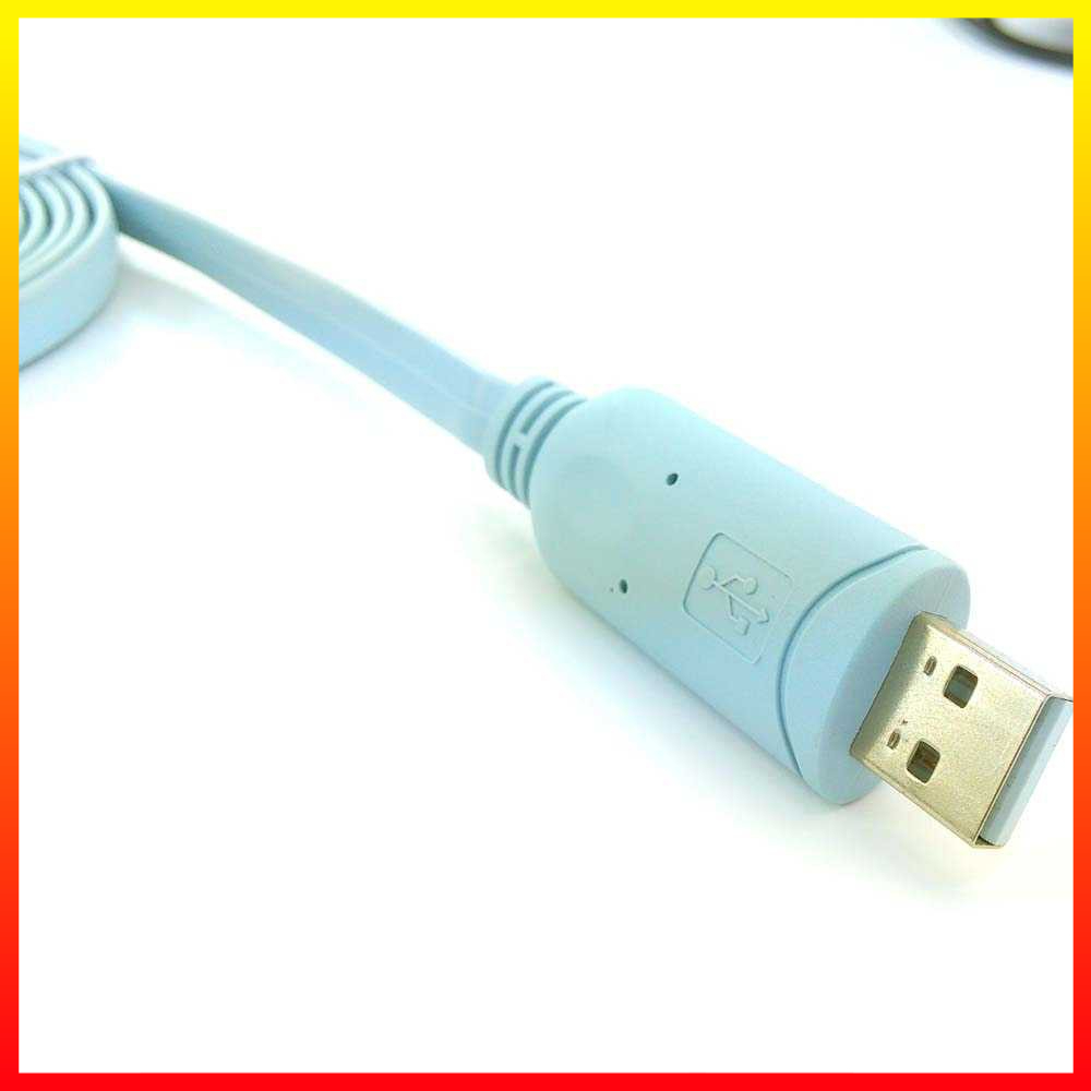 Kabel Konsol Adaptor 180 CM Real Chip FTDI USB RS232 ke RJ45 Cisco Huawei Router Prolific PL2303RA - 7RUA13BL