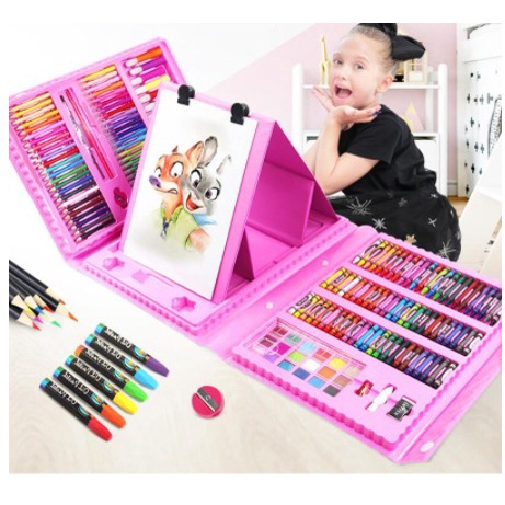 

⚡Ready⚡ Set Pensil Warna Crayon Mewarnai Art Set JUMBO Ada Drawing Board Hadiah Ultah Goddie Bag