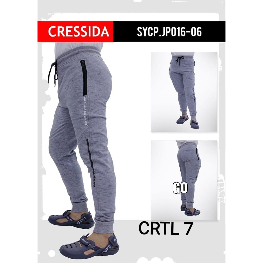 gos  CRTL 1 CRESSIDA CELANA TRAINING Polos Katun Combed Baby Terry Celana Training Panjang Laki Laki