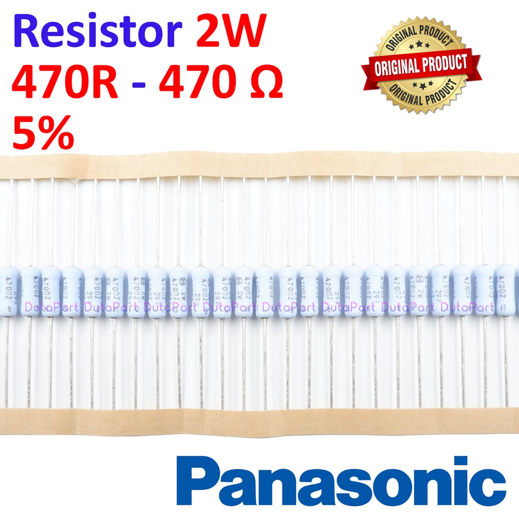 Resistor 470 Ohm 2 Watt 5% ORIGINAL PANASONIC 2W 470R HIGH QUALITY