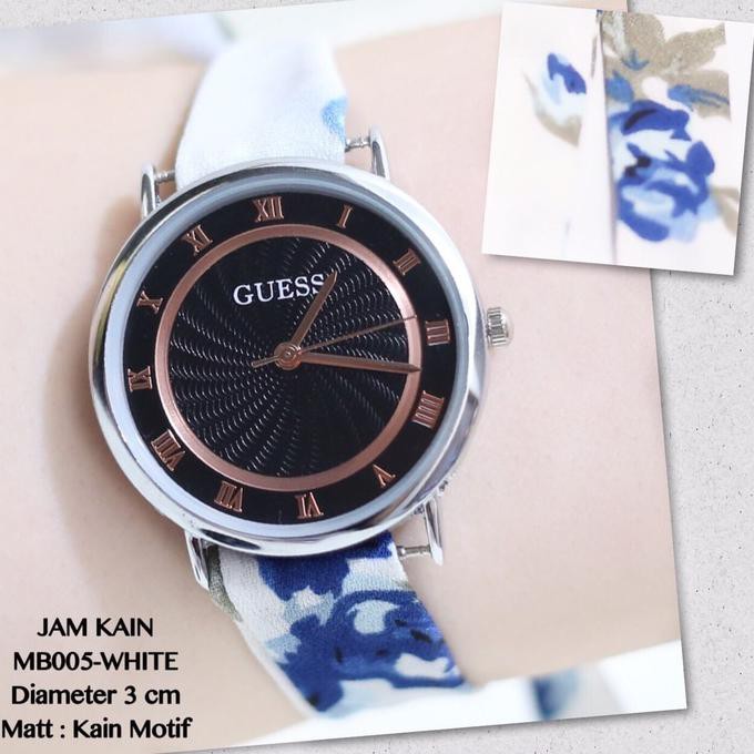 GROSIR JAM TANGAN WANITA CEWEK MONOL GUESS TALI KAIN FEMINIM MURAH NEW