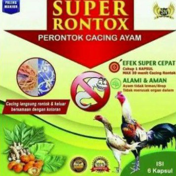 obat cacing ayam SUPER RONTOX SN bahan herbal