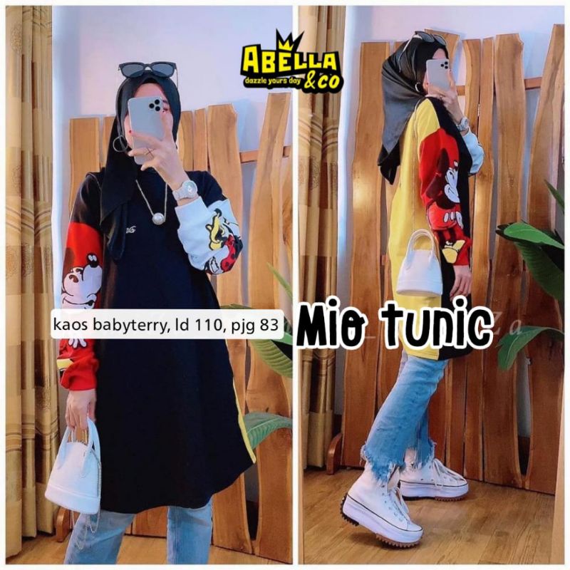 MIO TUNIK KAOS IMPORT REMAJA KEKINIAN KOREAN STYLE ORI ABELLA