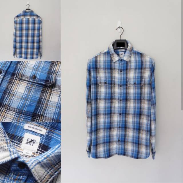 G*P Heavyweight Flannel Shirt Blue Arkansas