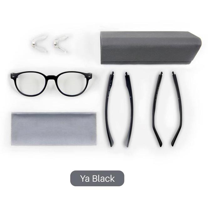 Qukan WellingtonX W1 Kacamata Modular Anti Blue Light Glasses - LG02QK - Black