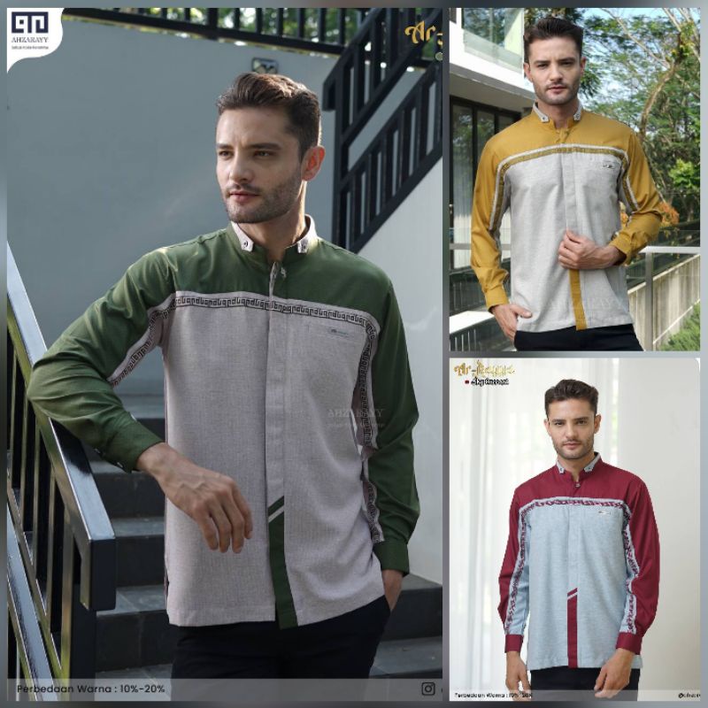 Kemeja Koko Lengan Panjang Couple Ayah Anak Originahzarayy Ied Series 2022 Baju Koko Panjang Ahzaray
