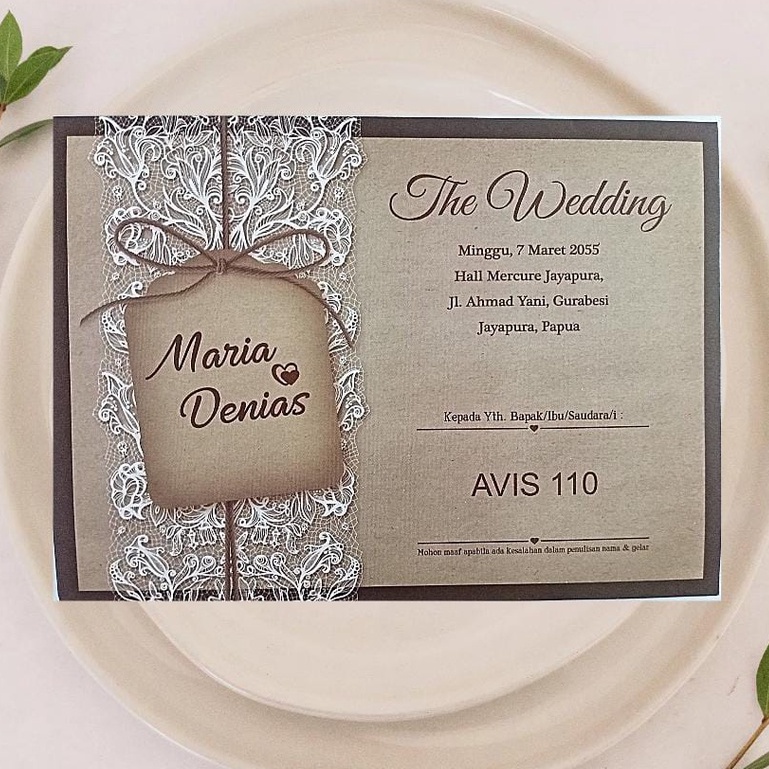 BLANKO UNDANGAN NIKA KOSONGAN - BLANGKO AVIS 110