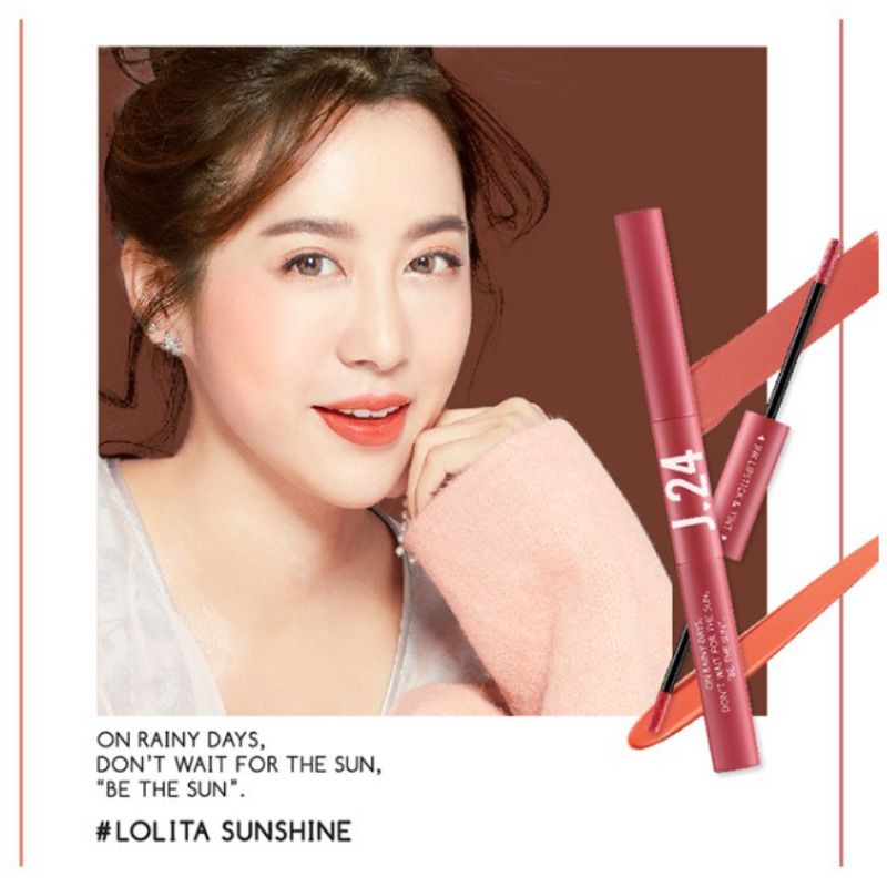 Lip J24 Ink Lipstick &amp; Tint 2in1 2.5g + 2.5ml Original without dus