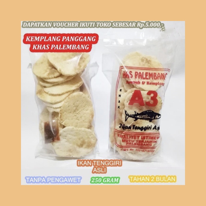 

KEMPLANG BAKAR TENGGIRI SUPER KERUPUK PANGGANG SUPER ASLI IKAN TENGGIRI KHAS PALEMBANG