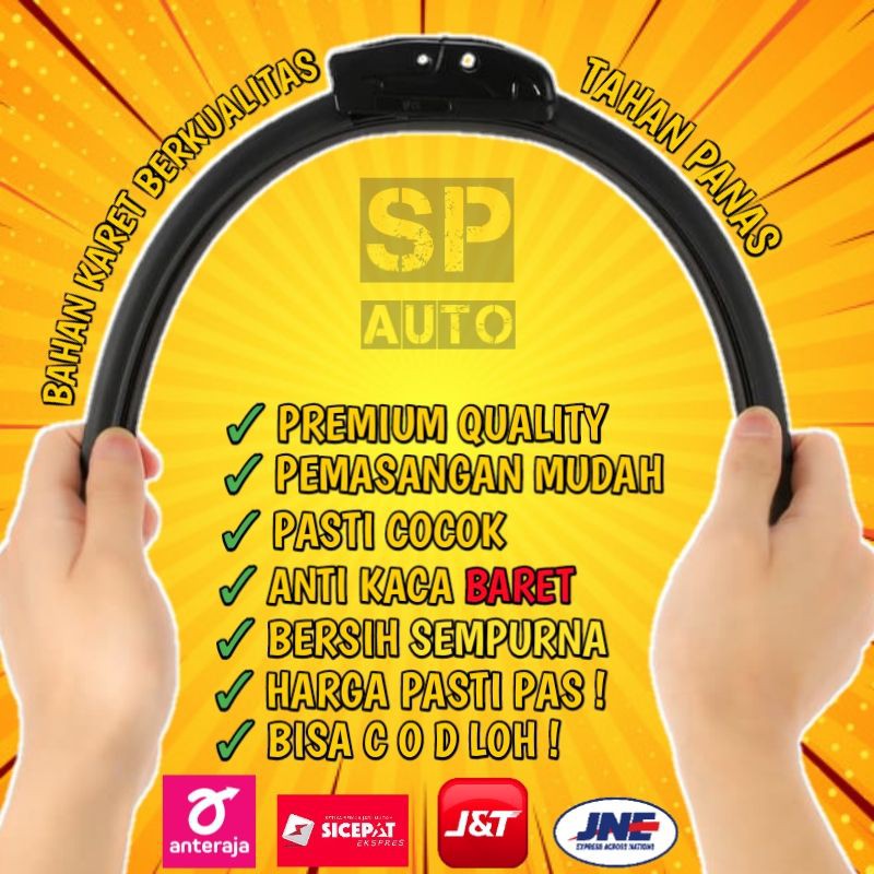Wiper Kaca Mobil Frameless 2 PCS - Daihatsu Grand Max Grandmax Blind Van Wifer Banana SH196