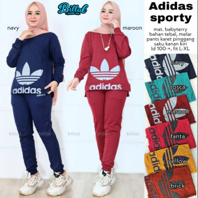 ADIDAS SPORTY / ORI BY BILLAL / BEST SELLER / SETELAN / BAJU OLAHRAGA / TRAINING / SWEATER / MURAH