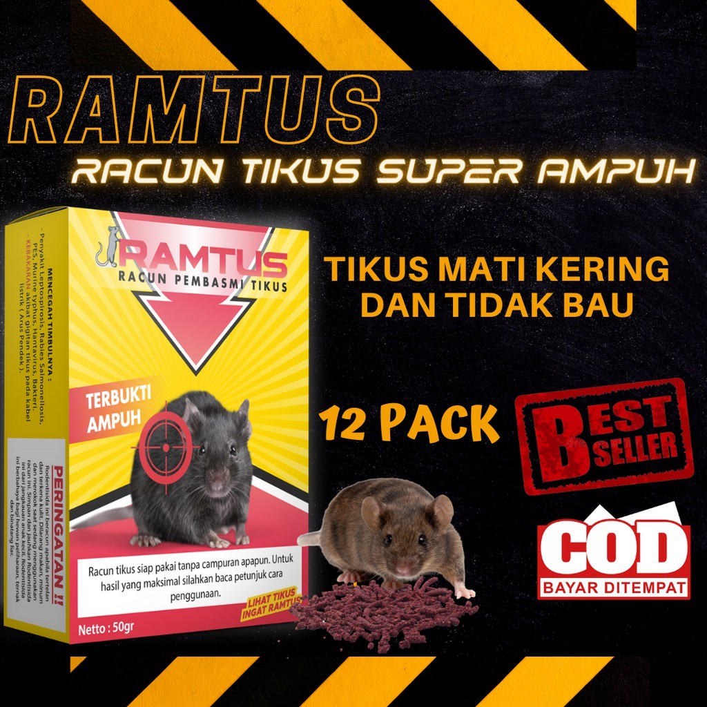 Jual Obat Pembasmi Tikus Paling Ampuh Ramtus Racun Tikus Mati Kering