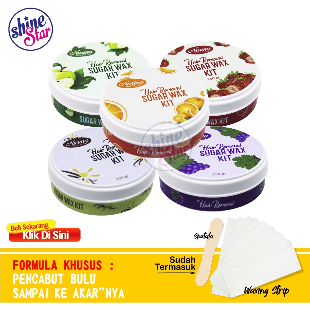 SHINE STAR - Sugar Waxing Kit /Sugar Wax - Pencabut Menghilangkan Bulu Rambut Ketiak Tangan Kaki RANDOM