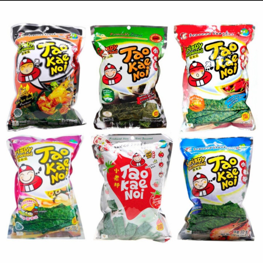 

Tao Kae Noi Crispy 32gr | Seafood | Tomato | Tom Yum | Spicy | Japan Sauce | Original