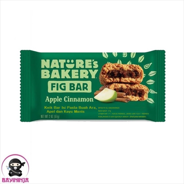 

NATURES BAKERY Fig Bar 57 g - Apple Cinnamon T-Ninjabayi 01