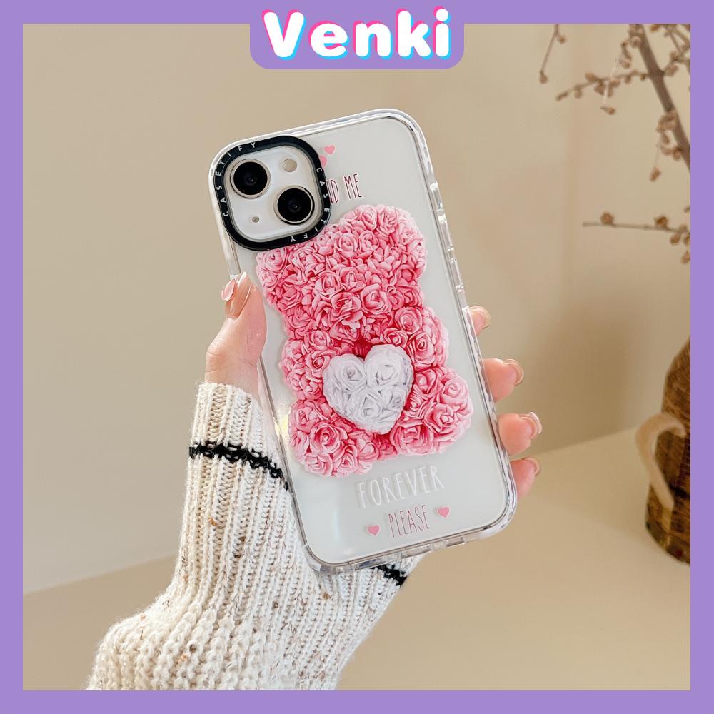 iPhone Case Silicone Soft Case Clear Case Thickened Shockproof Protection Camera Love Bear Cute Compatible For iPhone 11 iPhone 13 Pro Max iPhone 12 Pro Max iPhone 7 Plus iPhone xr