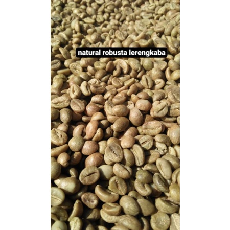 

1kg biji kopi Robusta mentah Petik Merah ( green bean natural proses )lereng kaba Bengkulu