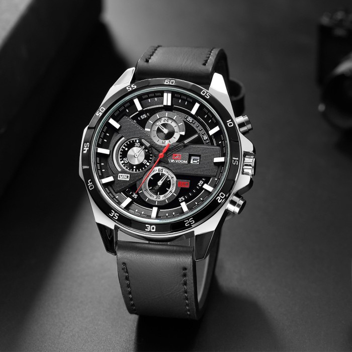 Jam Pria JP09 Jam Tangan Pria - Hitam Koleksi Terlaris JamTangan New Style Bergaransi Casual Cowok K